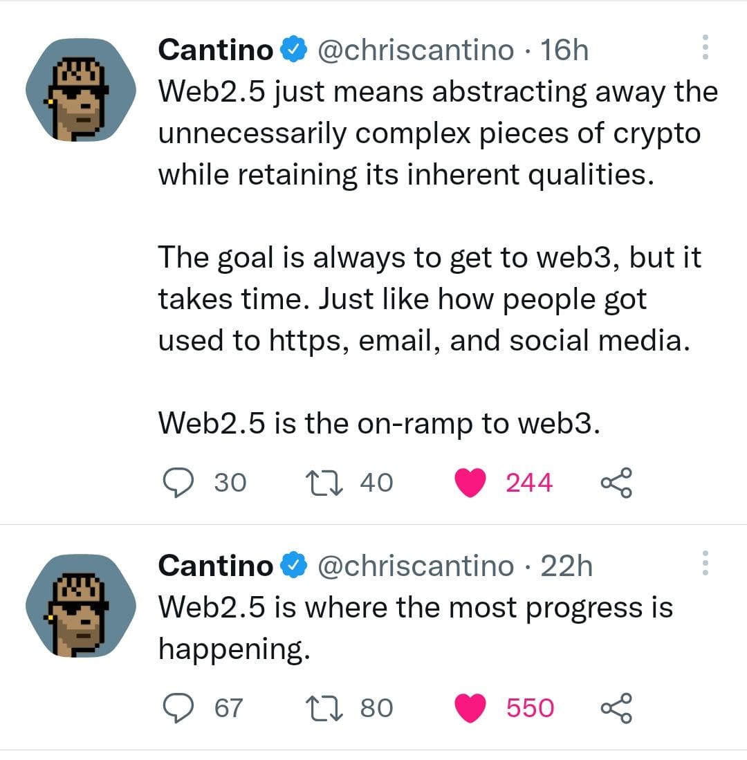 Cantino tweet explaing web2.5 